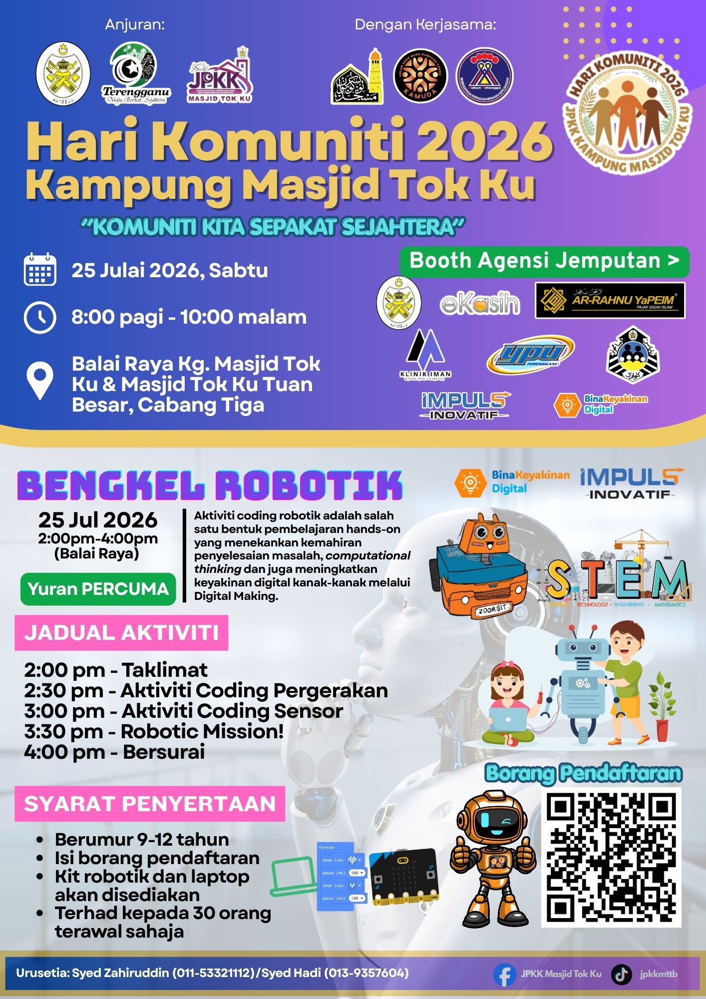 Bengkel Robotik Hari Komuniti Kg. Masjid Tok Ku 25 Julai 2026